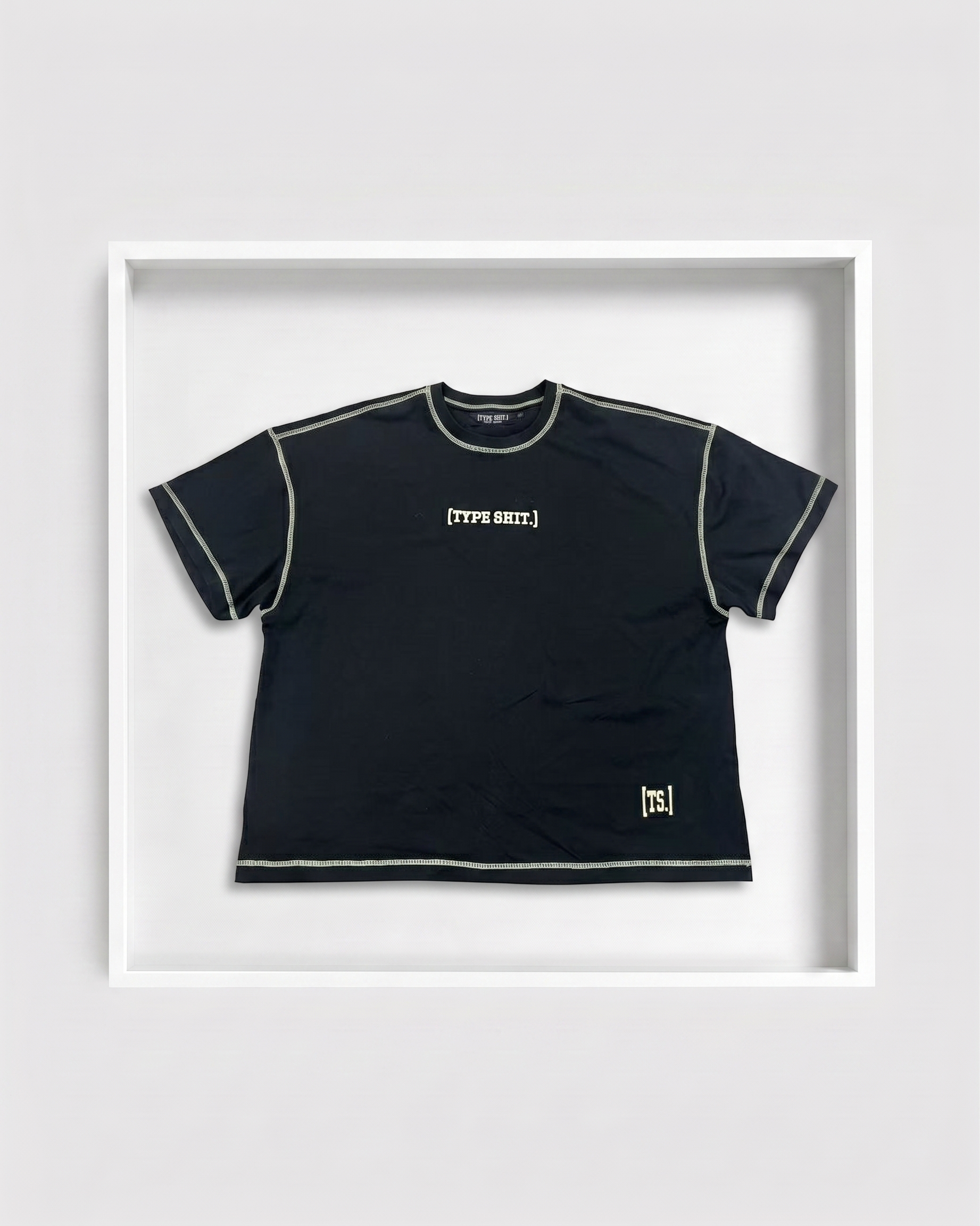 Signature Black Contrast Stitch Heavyweight Tee